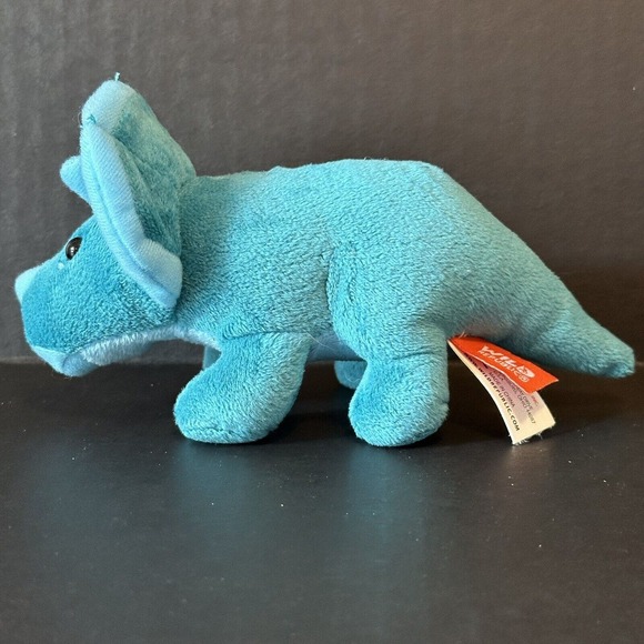 Wild Republic Pocketkins Blue Triceratops Dinosaur Stuffed Animal Plush 5" CLEAN - Picture 3 of 13